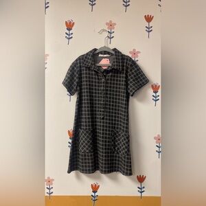 Zara Plaid Short Sleeve Dress sz 6